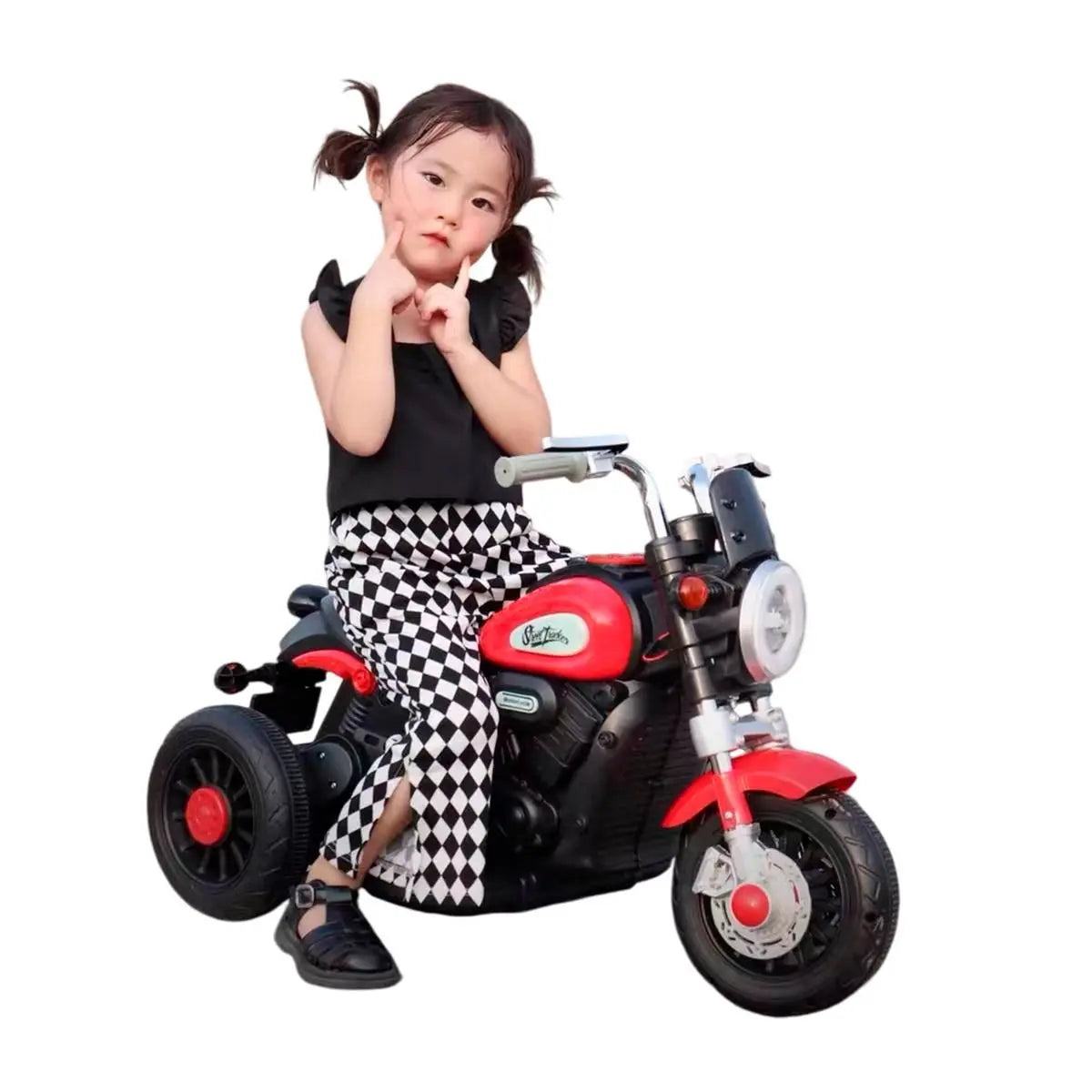 Kids Battery Operated Ride-On Bike – With Music & Remote Control