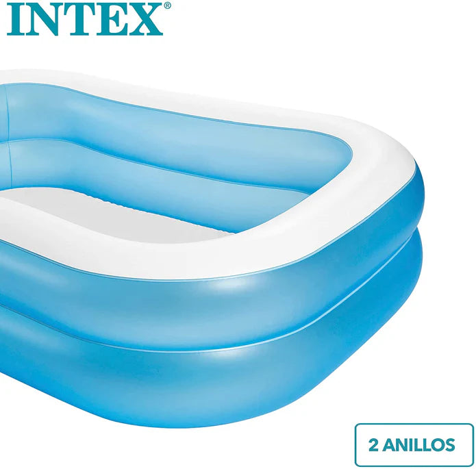 INTEX Swim Center Family Swimming Pool White Blue (80"X60"X19")