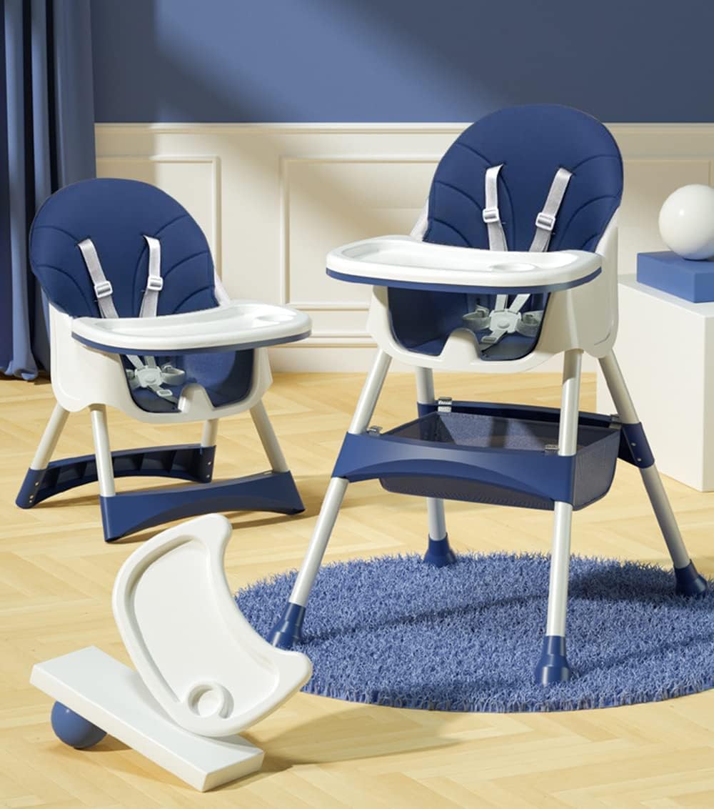 Adjustable High Chair with Detachable Tray & Non-Slip Feet