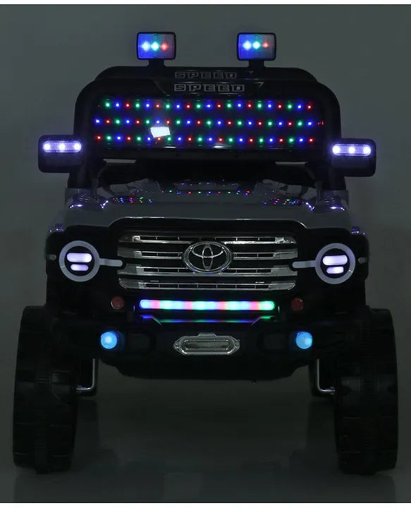 Battery Operated Ride-On Jeep with Music, Lights & Remote Control - Grey 01