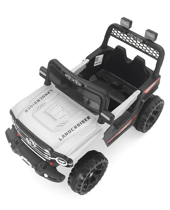 Battery Operated Ride-On Jeep with Music, Lights & Remote Control - Grey 03