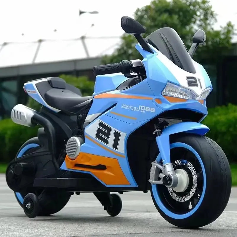 Rechargeable Kids Electric Bike – Realistic Ride-On Motorcycle for Children
