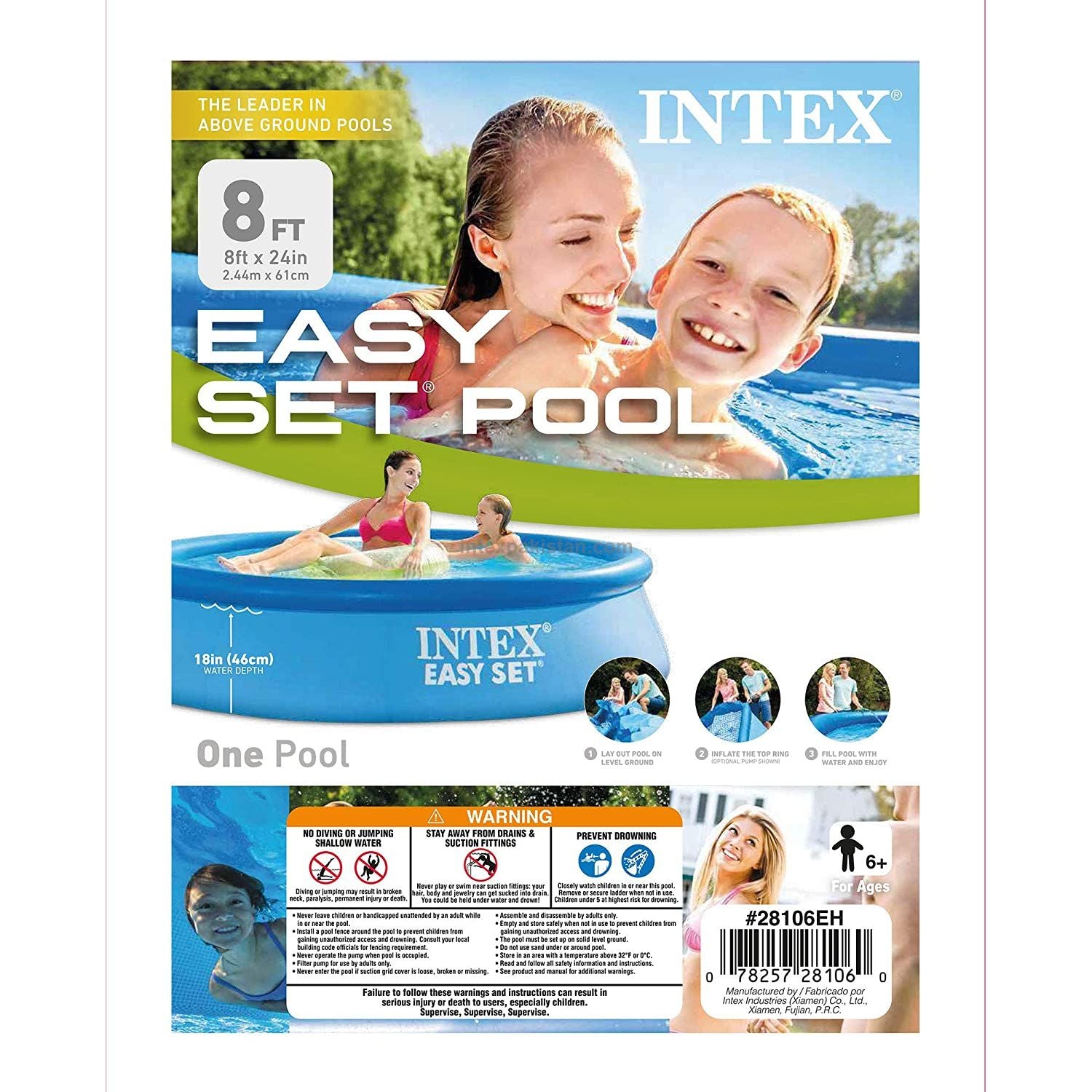 INTEX Easy Set Pool 8Ft X 24     28106
