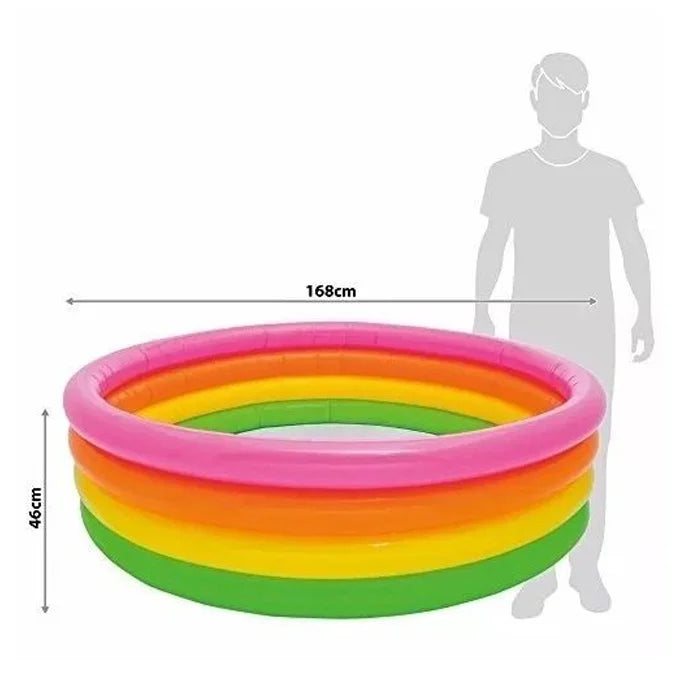Intex – 3 Ring Sunset Glow Pool (66 x 18 inch) – 56441