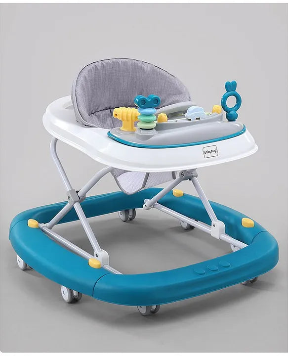 baby walker in grey and green color