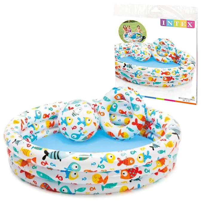 INTEX Fishbowl Pool (52" x 11") With Ball And Tube    59469