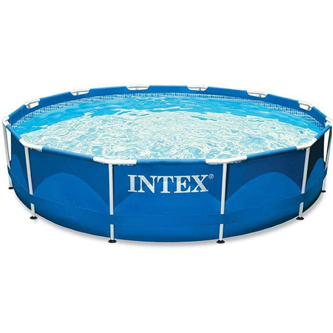 INTEX 12ft X 30 in Round Metal Frame Pool ( 366 cm X I76 cm )
