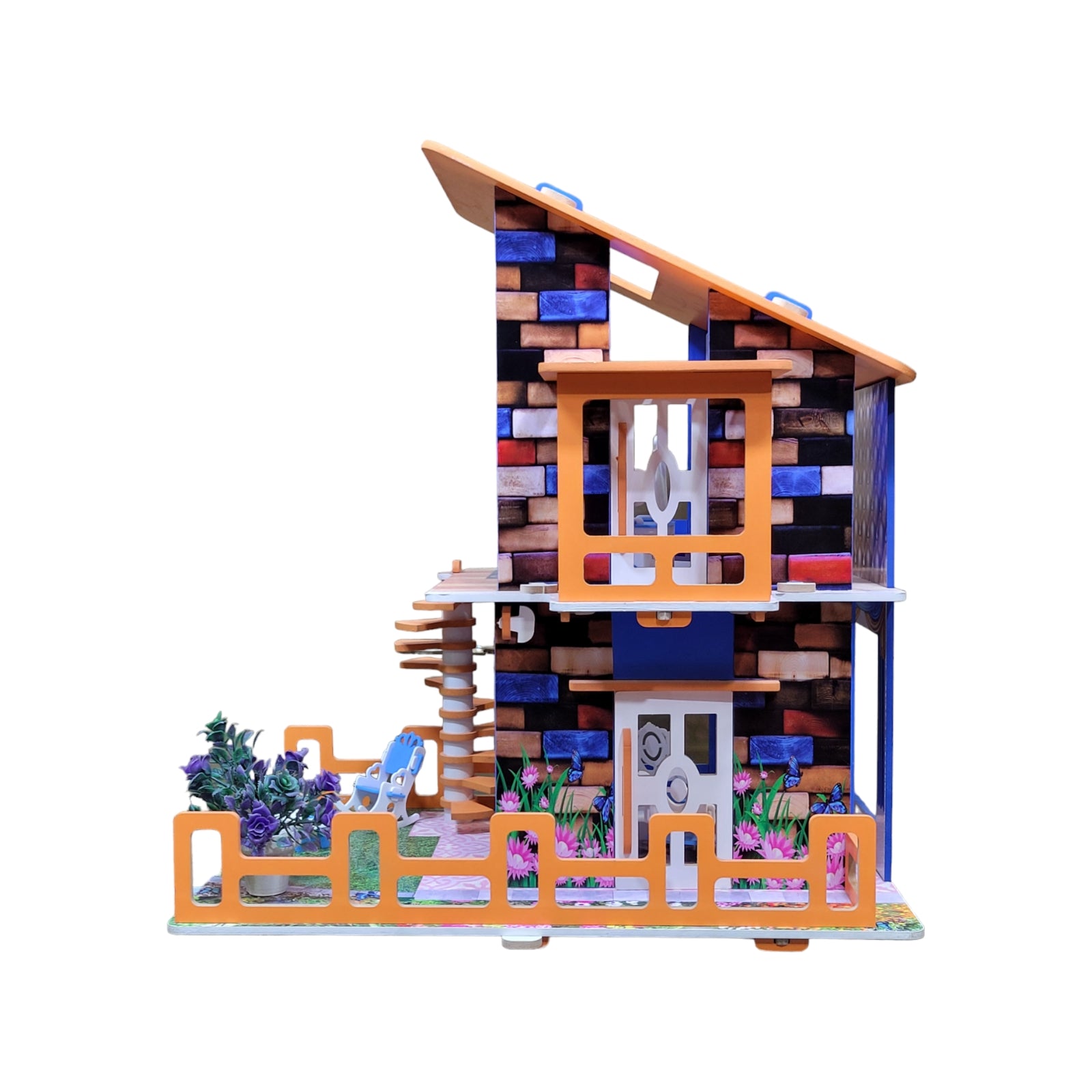 wooden doll house for kids 001