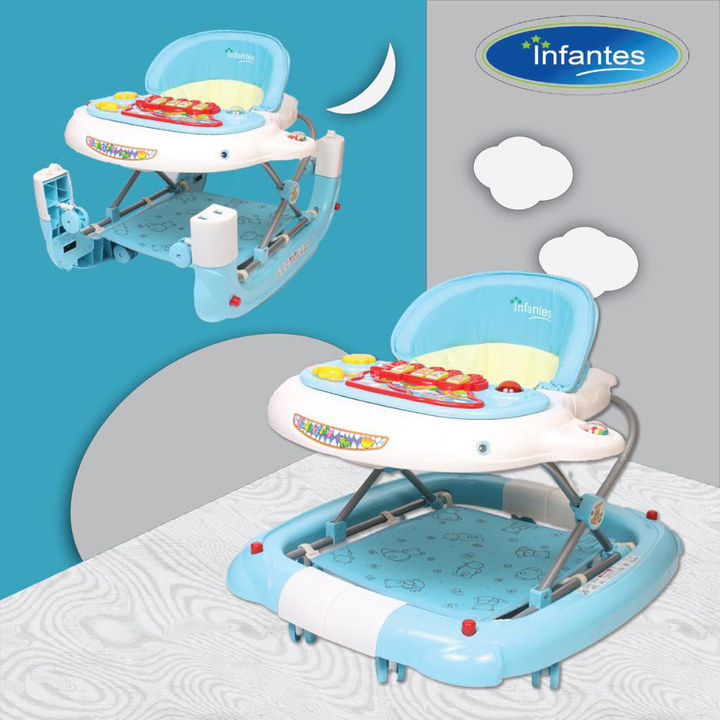 Baby Walker Grey & Blue